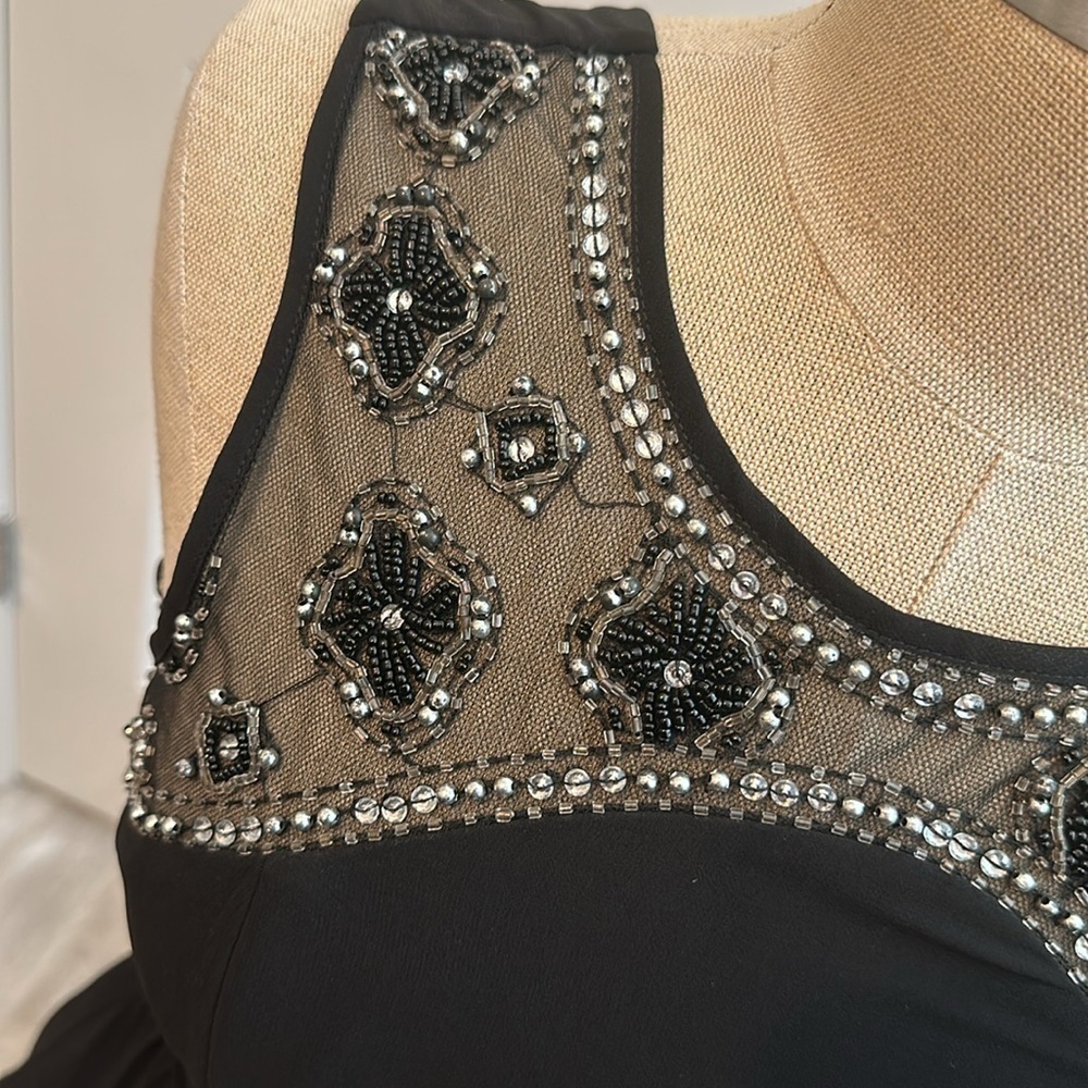 WAY IN CLOTHING BLACK EMBELLISHED DRESS SZ 5 PROM PARTY HOLIDAY PICTURES - Picture 3 of 12